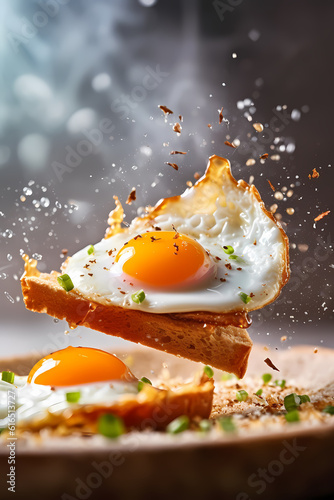 Fried egg on bread 