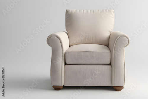 Beautiful chairs stand in the middle of the room, clean design for mockup or advertising. © Bogdan.Vision