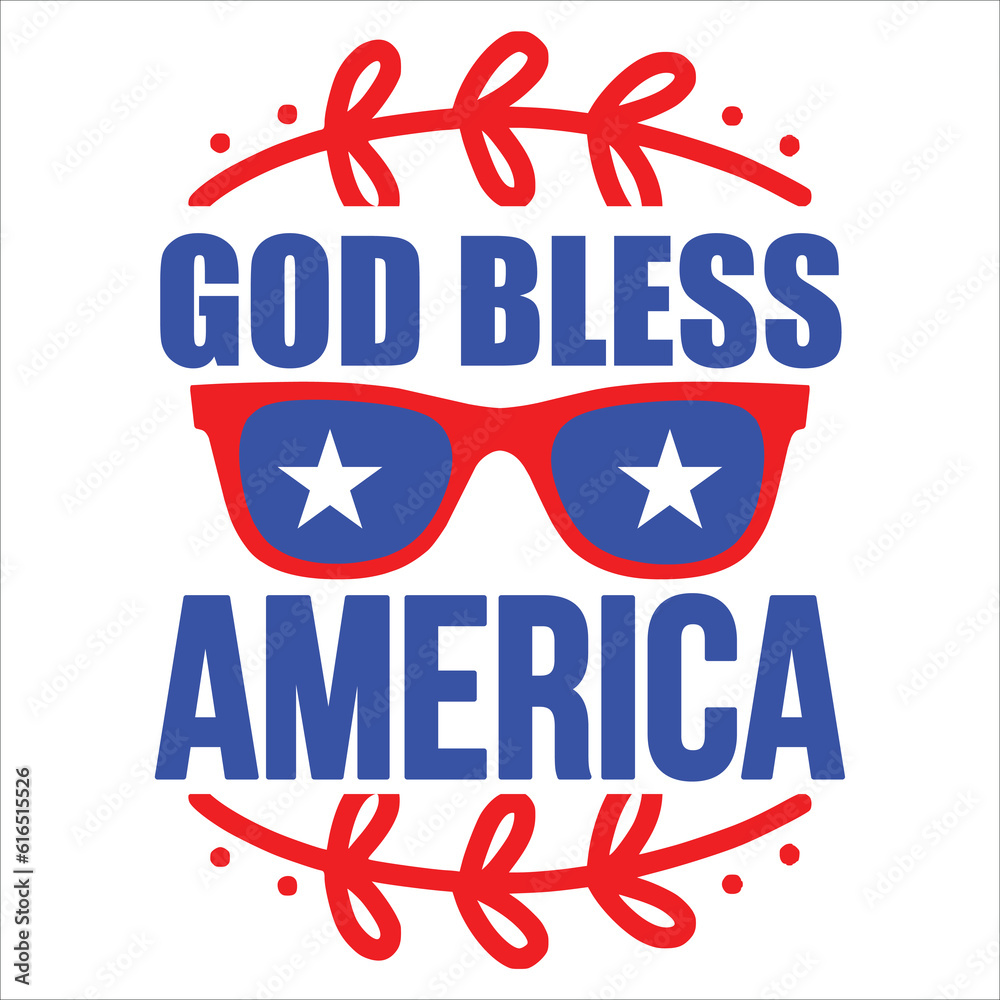 Naklejka premium 4th July shirt design Print template happy independence day American typography design.