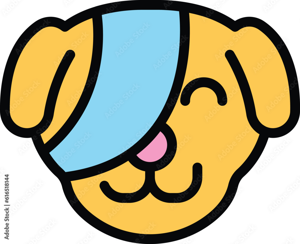 Dog eye operation icon. Outline Dog eye operation vector icon for web