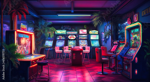 arcade gaming room interior design