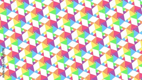 Polygon-6b Rainbow Pattern Animated Sequence A2ccw1