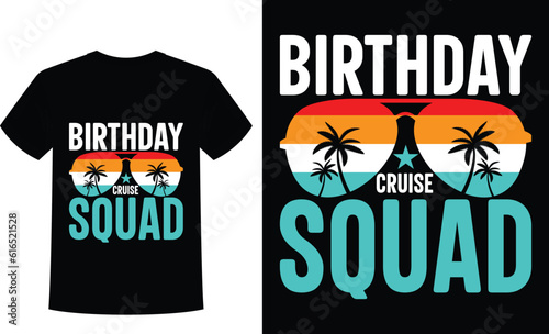 birthday cruise squad t-shirt
