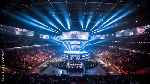 arène d'e-sport, généré par IA