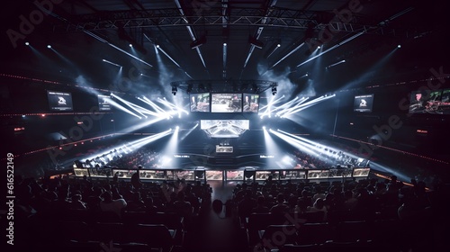 arène d'e-sport, généré par IA