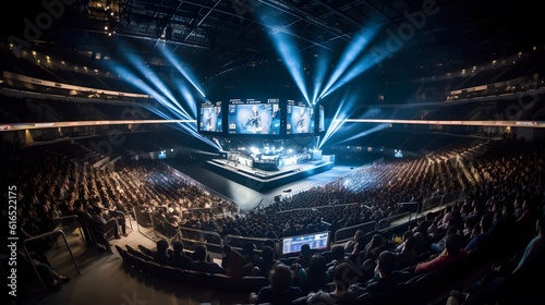arène d'e-sport, généré par IA