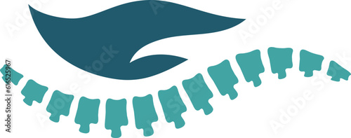 Hand and spine orthopedic clinic logo element