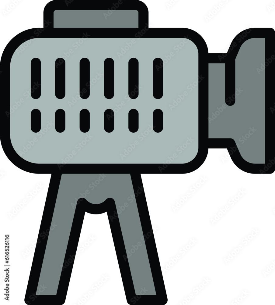 Traffic radar icon. Outline Traffic radar vector icon for web design isolated on white background color flat Traffic radar icon. Outline Traffic radar vector icon for web design isolated on white background color flat