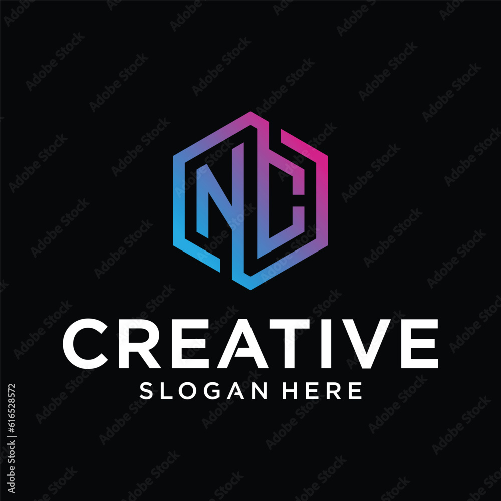 NC Monogram logo minimalist logo design, company logos, businesses and individuals.