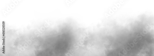 Smoke misty fog on isolated Texture overlays. Design element.