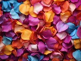 Colorful rose petals as a background