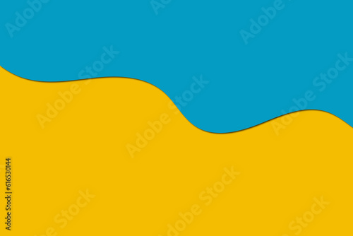 Yellow background with copy space. Abstract yellow and sky blue background 