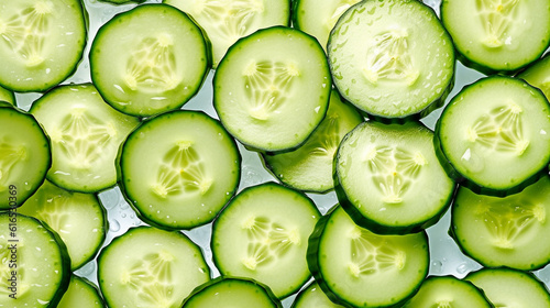 slices of cucumber HD 8K wallpaper Stock Photographic Image photo