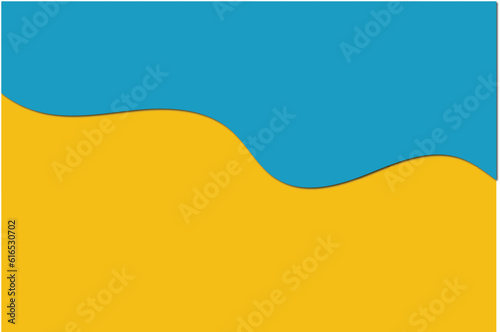 Yellow background with copy space. Abstract yellow and sky blue background 