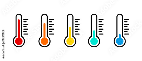 Thermometer icon set