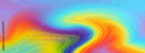 Rainbow background. Fantasy multicolored parametric pattern. Banner.