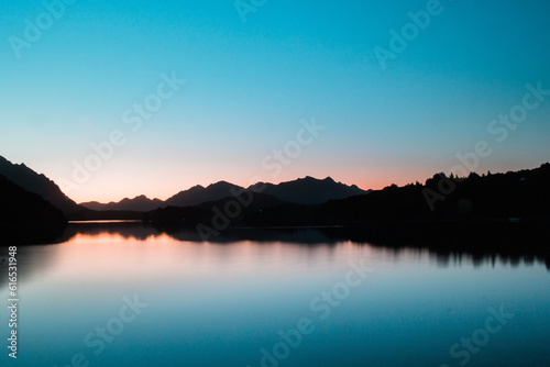 sunset on the lake