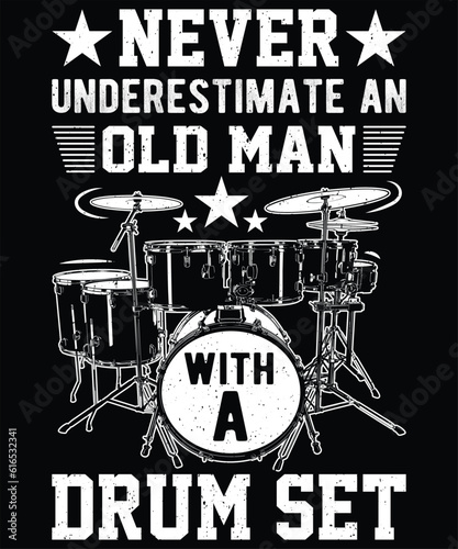 Drummer Vector Graphic t shirt design