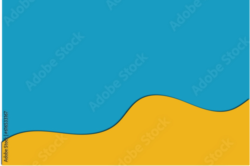 Yellow background with copy space. Abstract yellow and sky blue background	
