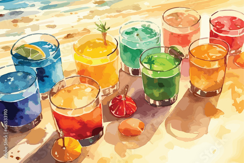 Assortment of hard strong alcoholic drinks and spirits 