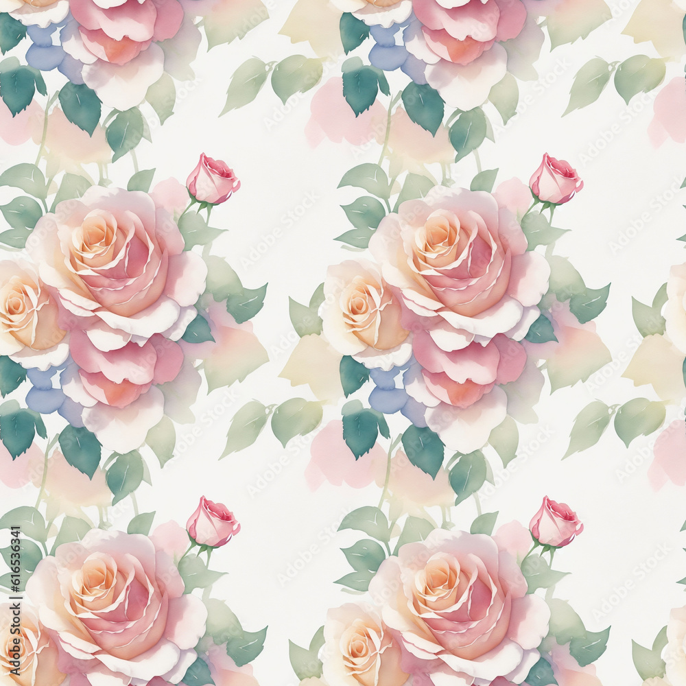 Fototapeta premium seamless pattern with roses