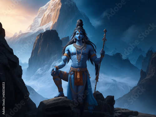Lord Shiva with lordess Generative AI