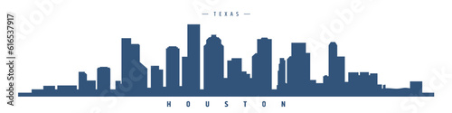 Houston city skyline vector illustration. America