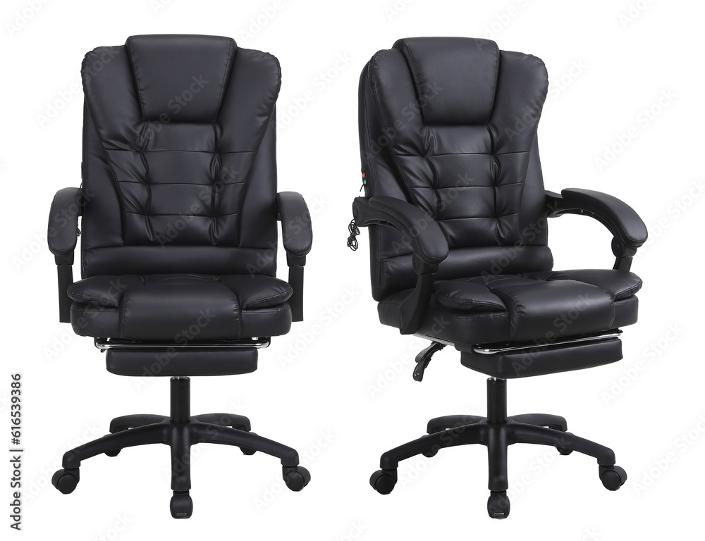 Premium black leg rest office chair, ergonomic office chair with