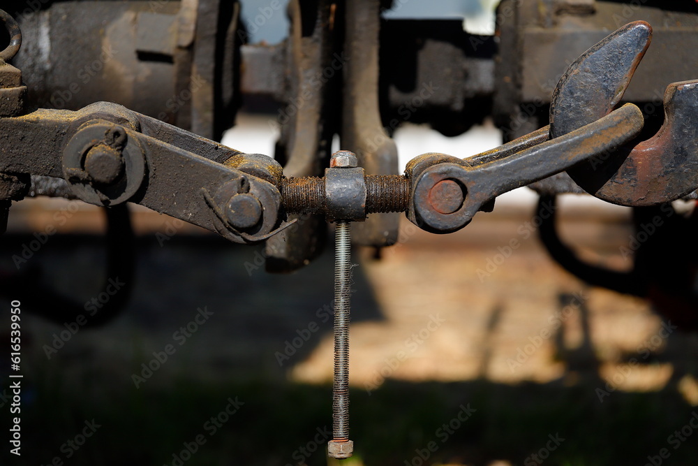 Iron connector of two railway cars Iron connector of two railway cars