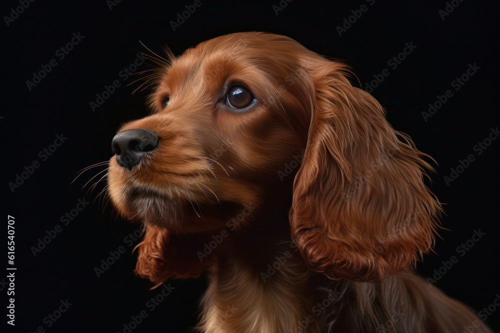 A hyperrealistic portrayal of an adorable and highly detailed puppy with big, expressive eyes and a playful expression, in hyperrealistic 8k detail