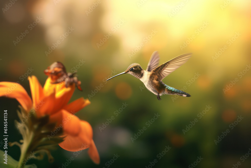 A close-up of a vibrant hummingbird hovering near a flower, capturing the beauty and agility of this tiny creature in high-definition 8k brilliance A close-up of a vibrant hummingbird hovering near a flower, capturing the beauty and agility of this tiny creature in high-definition 8k brilliance