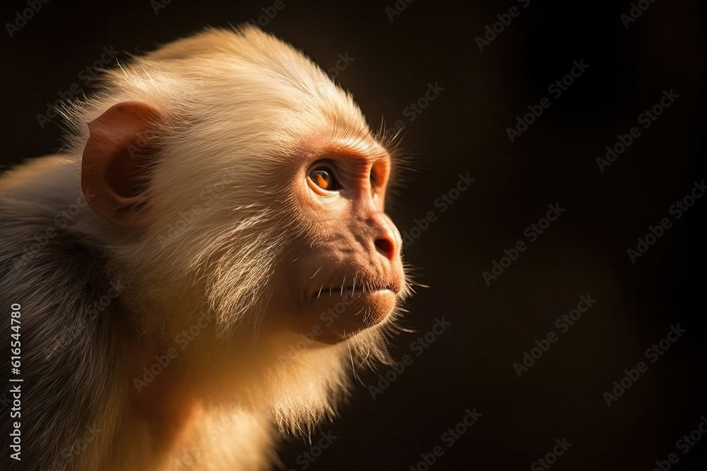 portrait of a macaque monkey portrait of a macaque monkey