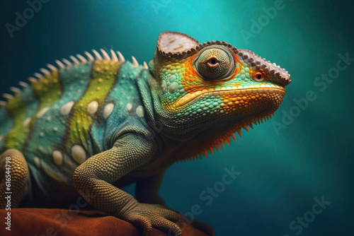 Beautiful chameleon animal generative ai