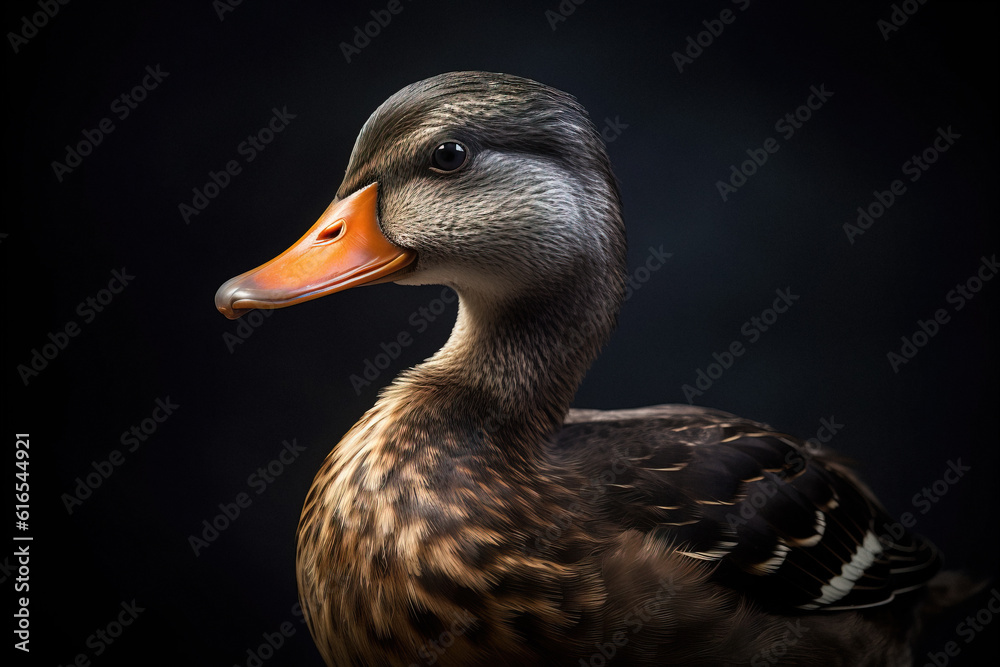 portrait of a duck, animal generative ai portrait of a duck, animal generative ai
