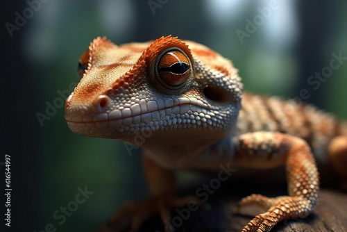 close up of a lizard generative ai