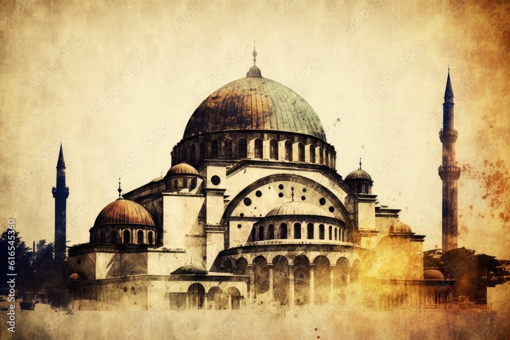 Obraz premium grand architectural masterpiece with a towering dome. Generative AI