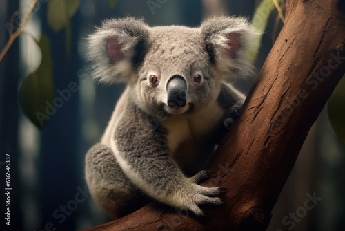 cute koala in the tree, animal generative ai