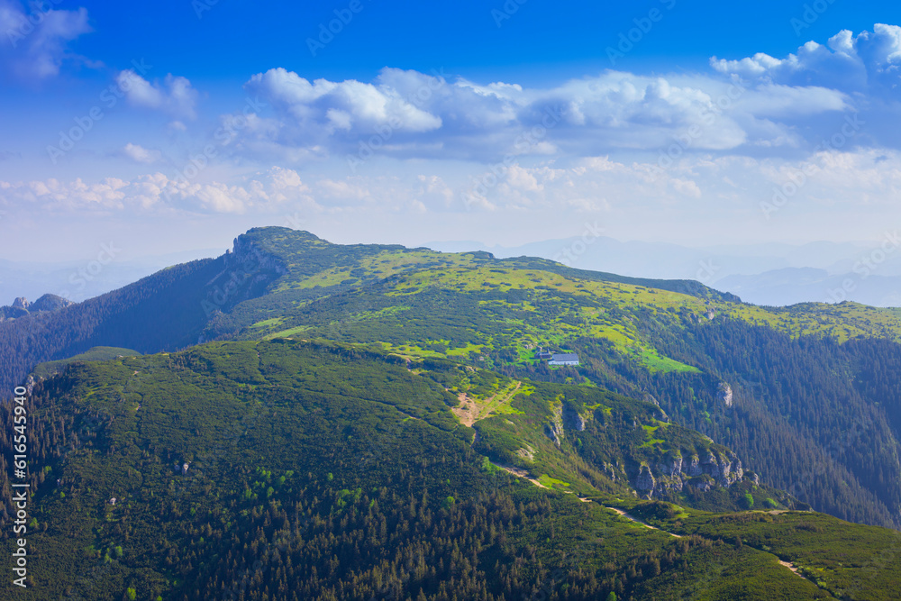 Ceahlau mountain in Romanian Carpathians