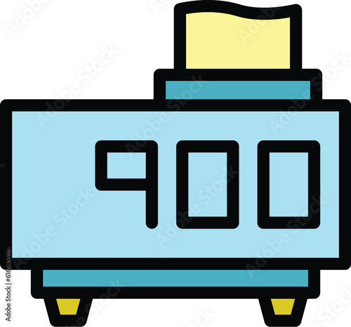 Taximeter traffic icon. Outline Taximeter traffic vector icon for web design isolated on white background color flat
