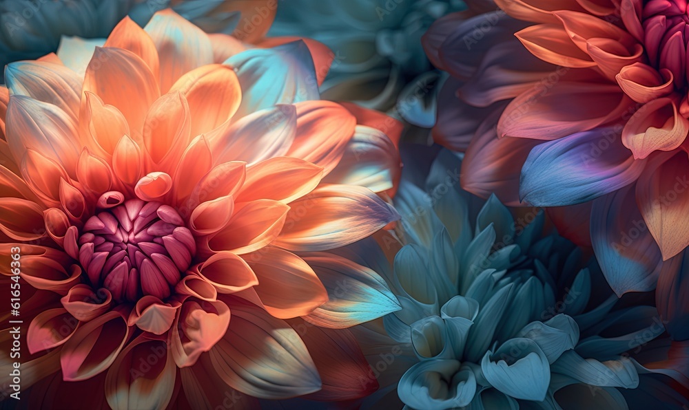 a close up of a flower with many colors on it. generative ai a close up of a flower with many colors on it. generative ai