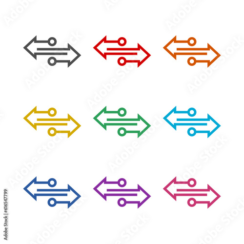 Arrows for transfer icon. Color set