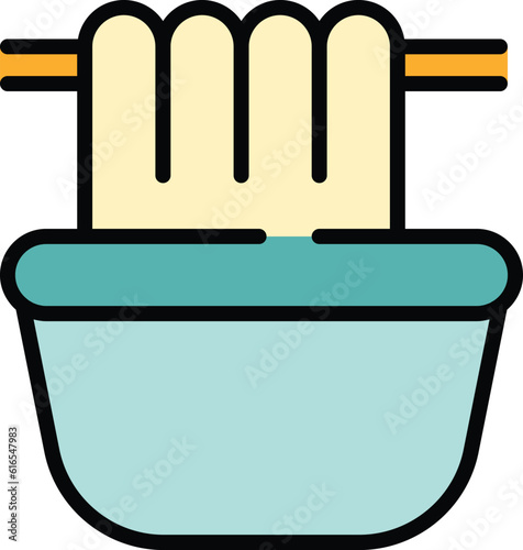 Late work bathtub icon. Outline Late work bathtub vector icon for web design isolated on white background color flat