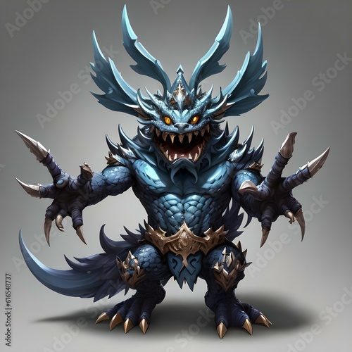 Single Cute Monster Character for Battle Design