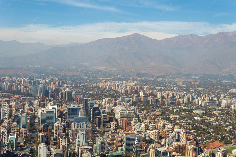 city skyline Santiago, Chile