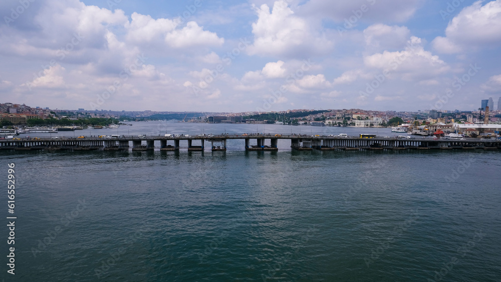 Istanbul Golden Horn metro bridge and Süleymaniye Mosque Istanbul Golden Horn metro bridge and Süleymaniye Mosque