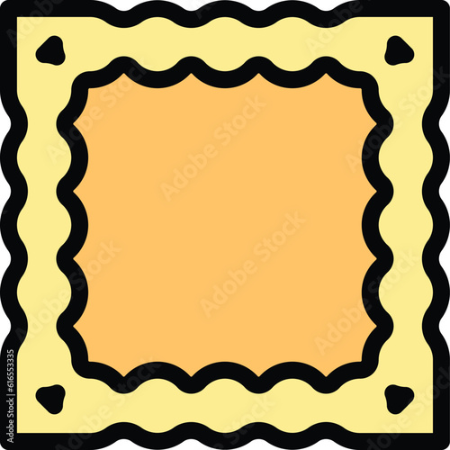 Ravioli cooking icon. Outline Ravioli cooking vector icon for web design isolated on white background color flat