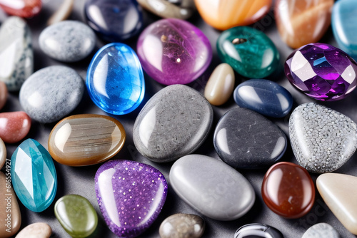 a pile of different colored rocks and stones, many small and colorful stones, gem stones, very realistic gemstones, precious stones, colorful gems, colored gems, colorful crystals, 