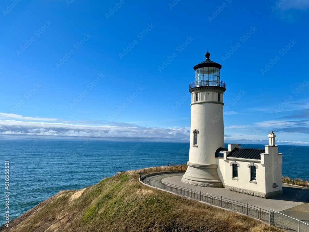 Light house on Cape Disappointment. Pacific coast. Washington. USA