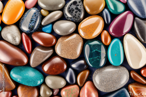 a pile of different colored rocks and stones, many small and colorful stones, gem stones, very realistic gemstones, precious stones, colorful gems, colored gems, colorful crystals,  © FullNexus99