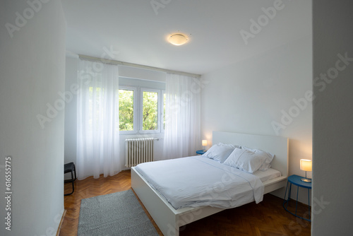 Bedroom interior in rental apartment